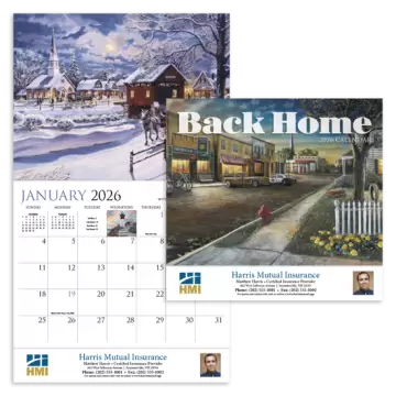 Back Home Appointment Wall Calendar - Stapled